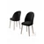 Hanah Home Set stolica Mara, 44x90x42 cm, 2 komada, Srebrno-crne boje