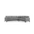 Kristal 3+Corner+2 v2 - Light Grey Light Grey Corner Sofa-Bed
