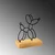 Atelier Del Sofa Dekorativna figura Swell, 22x8x17 cm, Crna