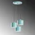 Opviq Luster Duz-195, 75-110cm, 45 cm, 3xE27, Tirkizni
