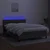Vidaxl Box spring postelja z vzmetnico LED temno siva 140x200 cm blago