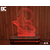 Black Cut 3D Lampa Ovan, Toplo bela