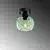 Opviq Zidna lampa Benek-15-14375, 15x15x18cm, IP20, Crna
