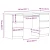 Stol s ladicama Crni hrast 140 x 50 x 76 cm Konstruirano drvo