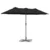 Vrtni suncobran Crna 370 x 197 x 239 cm Poliester i aluminij