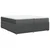 Vidaxl Box spring postelja z vzmetnico temno siva 200x200 cm blago