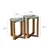 Hanah Home Set klub stolova, 2 komada Amalfi 40x45/50cm, Orah