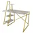 Hanah home Radni sto 120x120x60?cm Belo-Zlatni