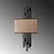 Opviq Zidna lampa Axis-15102, 35x75x10cm, IP20, Crno-smeđa