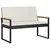 Vanjska klupa Crna i krem-bijela 107 x 61 x 80 cm poliratan