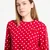 Majice Comme des Garçons PLAY Heart Logo Long Sleeve Tee UNISEX Red XXS