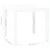 shumee vidaXL Vrtna miza bela 78 x 78 x 72 cm plastika