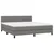 Vidaxl Box spring postelja z vzmetnico temno siva 180x200 cm blago