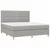 Vidaxl Box spring postelja z vzmetnico LED sv. siva 180x200 cm blago