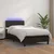 Vidaxl Box spring postelja z vzmetnico LED črn 90x190 cm umetno usnje