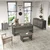 Hanah Home Kancelarijski set Srebrno-Antracit