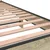 Vidaxl Posteljni okvir sonoma hrast 200x200 cm inž. les in kovina
