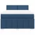 Vidaxl Box spring postelja z vzmetnico modra 140x190 cm blago