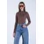Trend Alacati Stili Ženska bluza Alc-X15155, Braon