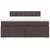Vidaxl Box spring postelja z vzmetnico temno rjava 180x200 cm blago