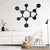 WallXpert metalni zidni ukras 5027, strukturna formula molekula kofeina, 75 x 72 cm, crni