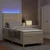 LED Box Spring Krevet s uzglavljem Krema 90 x 190 cm tkanina