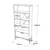 Hanah Home Polica 75,5x160,8x44,5cm Šarena