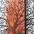 Sombra del Bosque -4 RedBlack Decorative Wooden Wall Accessory