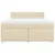 Vidaxl Box spring postelja z vzmetnico krem 180x200 cm blago