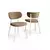 HANAH HOME Set stolica (2 dela) Toldy Cappuccino White