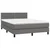 Vidaxl Box spring postelja z vzmetnico siv 140x190 cm umetno usnje