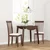 Vidaxl Jedilni stoli z blazinami 2 kosa Brown Solid Wood Rubber