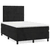 Krevet box spring s madracem LED crni 120 x 190 cm baršunasti