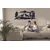 WallXpert metalni zidni ukras 5504, konji u planinskom pejzažu sa šumom, 60 x 26 cm, crni