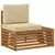 Set vanjskih sofa s jastukom 2 Komad Prirodna i bež