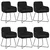 Trpezarijske stolice 6 pcs Baršun Crna 59 x 56,5 x 86 cm