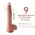 VIBRATOR Urban Sky Thrusting & Heating 24 cm - vibracijski penis, realističen, potiski, segrevanje