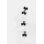 Under Armour čarape Performance Cotton quarter, 3 para, bele