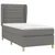 Vidaxl Box spring postelja z vzmetnico temno siva 100x200 cm blago