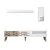 Hanah Home TV komoda sa policama Valensiya, 180 cm, Bela