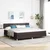 Vidaxl LED Box Spring Postelja Temno rjava 200 x 200 cm blago