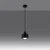 Sollux SL.1132 - Luster na sajli SAVAR 1xE27/60W/230V crna