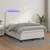 Vidaxl Box spring postelja z vzmetnico LED bela 120x190 cm um. usnje