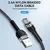 WOZINSKY Opleteni kabel USB-A – USB-C, 2,4 A, 1 m, črn