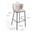 Bež barski stol (višina sedeža 65 cm) Ciselia – Kave Home