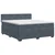 vidaXL Postelja boxspring z vzmetnico Temno siva 140 x 200 cm Žamet