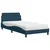 Krevet s madracem Dover plavi 100 x 200 cm baršunasti