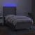 Vidaxl Box spring postelja z vzmetnico LED sv. siva 100x200 cm blago
