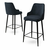 HANAH HOME Set 2 barske stolice Enox Anthracite Black