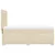 Vidaxl Box spring postelja z vzmetnico krem 90x200 cm blago